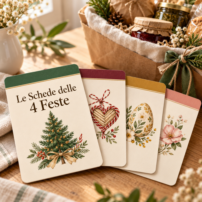Le Schede delle 4 Feste, quattro schede illustrate