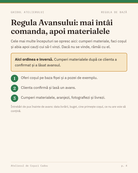 Ghidul Atelierului: Regula Avansului
