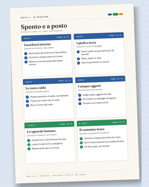 Le 48 Carte di Pronto Uso: il secondo foglio da ritagliare